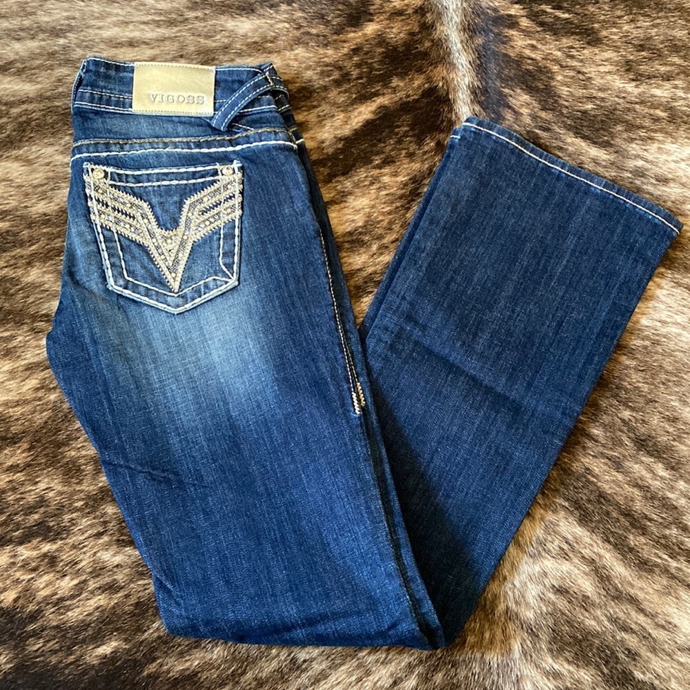 Womens Boot Cut Vigoss Jeans. Size 1/2 Length 33